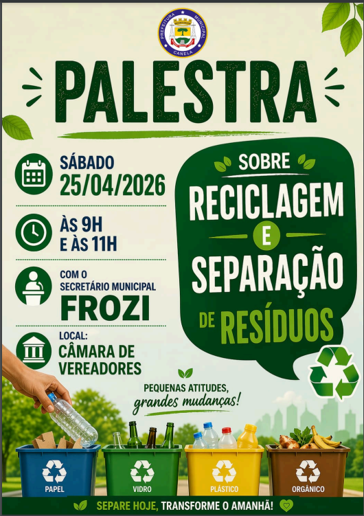 9h - Palestra sobre Reciclagem e Separação de Resíduos