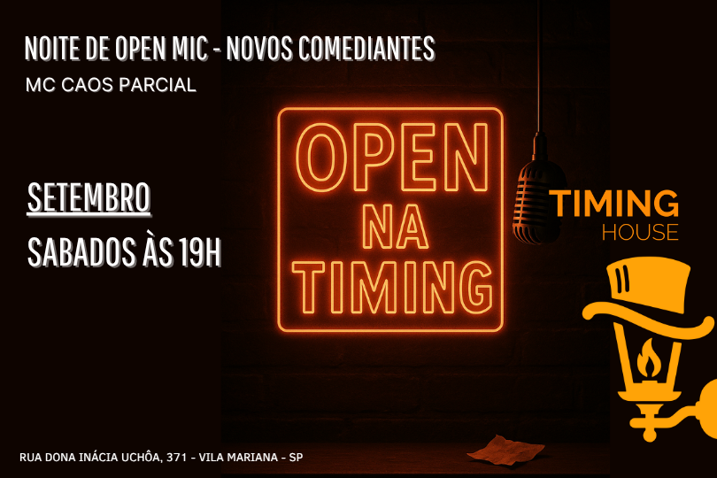 (stand-up) OPEN NA TIMING (noite de open-mic) | TIMING HOUSE