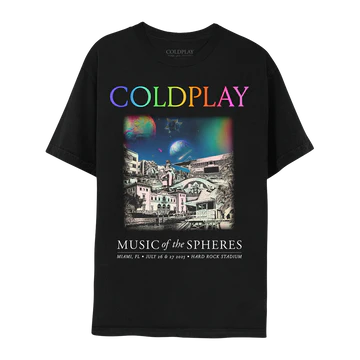 Camiseta Preta Coldplay