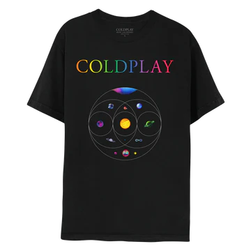 Camiseta Colorida Coldplay