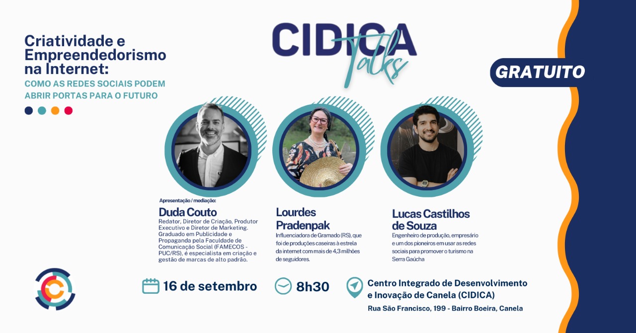 Cidica Talks - Criatividade e Empreendedorismo na Internet: como as redes sociais podem abrir portas para o futuro