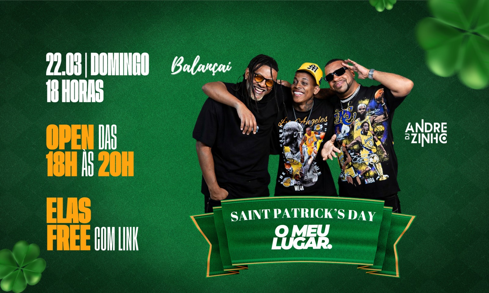 DOMINGO SAINT PATRICK´S COM PAGODE DO BALANÇA